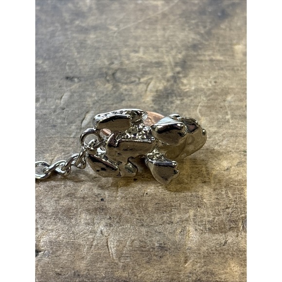 Lucky Frog Sitting Lottery Scratcher Silver Toned Keychain  Lincoln Penny - Picture 6 of 8